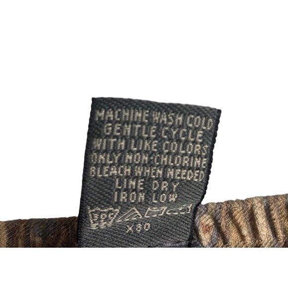 Vintage Van Heusen Skirt Womens M Paisley Wrap Front Button Rayon Neutral Boho - Picture 11 of 16